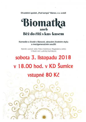 Pozvánka na divadelní představení Biomatka 1