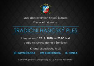 Pozvánka na Hasičský ples