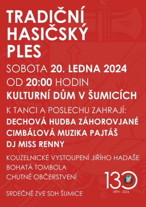 Pozvánka na Hasičský ples