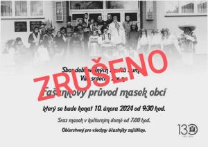 Fašankový průvod obcí - ZRUŠENO